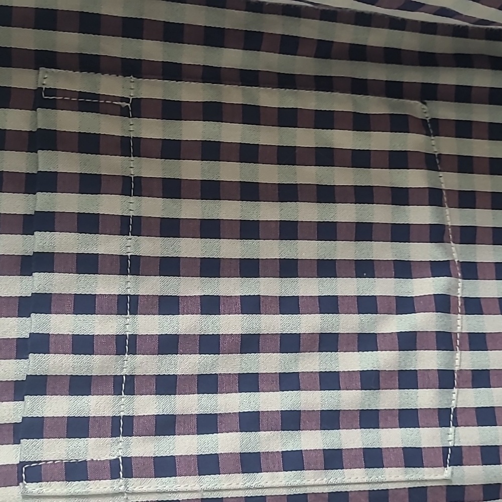 Johnston & Murphy Purple Gingham Men's Shirt Size XL - Picture 6 of 9